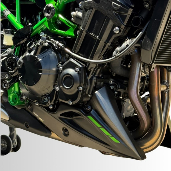 Ermax Ermax belly pan | matte grey metallic/spark black [739]/blazed green [45q] | kawasaki z 900 2025>current